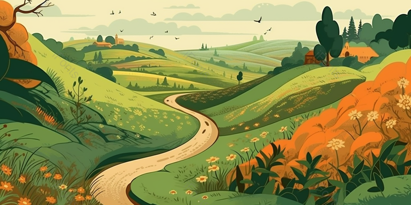 大自然下的田野背景,插画/手绘图,插画/手绘图库,插画/手绘图下载,插画/手绘